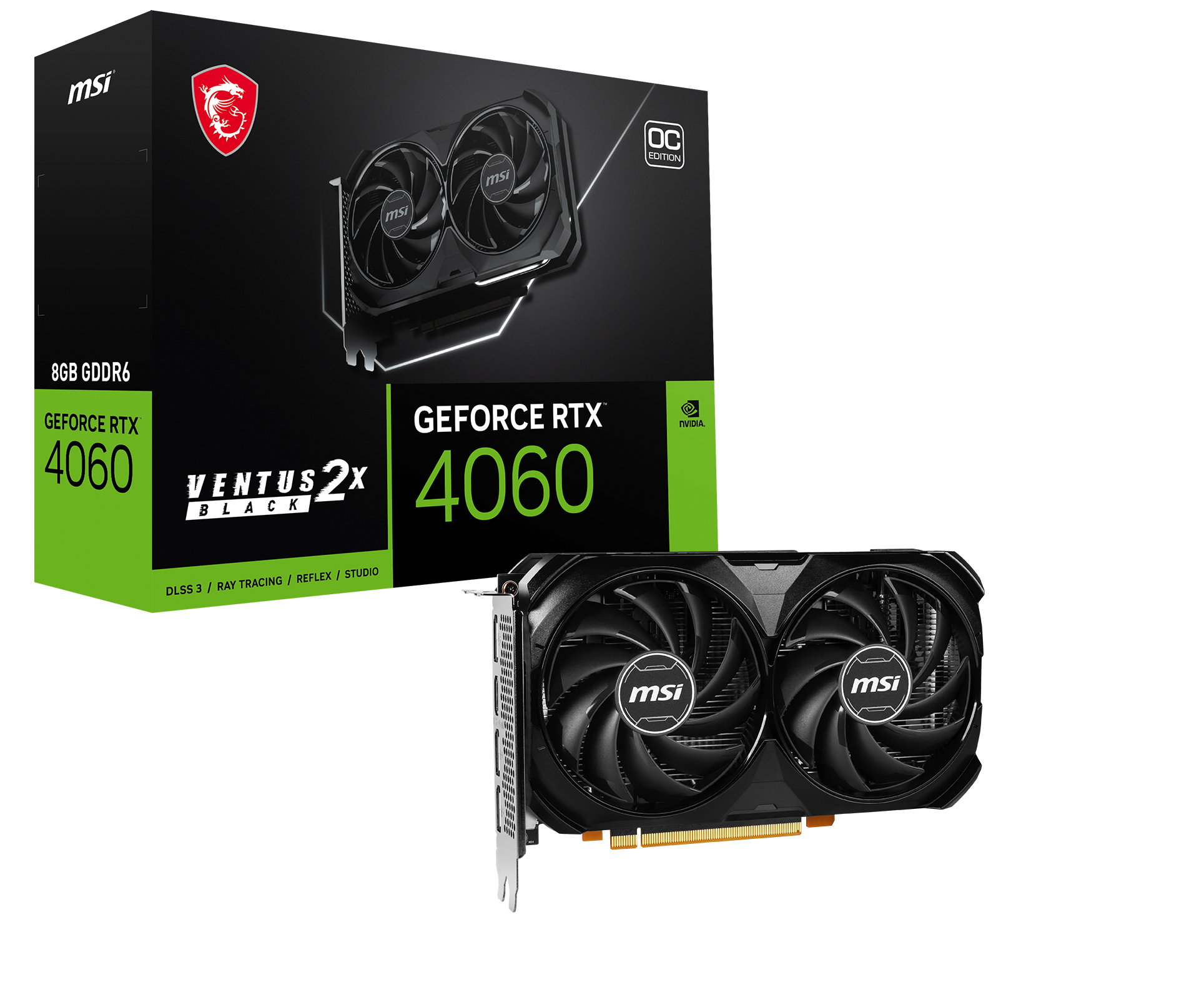 GEFORCE RTX 4060 VENTUS 2X BLACK 8G OC